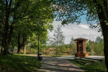 Wąbrzeźno. Tężnia nad Jeziorem Zamkowym