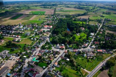 Widok z lotu ptak cętrum Kikoła